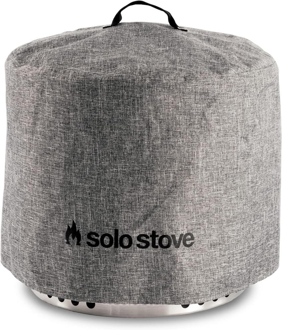 Solo Stove Bonfire Shelter - Weather-Resistant Round Cover for Solo Stove Bonfire Fire Pit and Accessories - PVC-Coated Polyester with Aluminum Reinforcement - Year-Round Protection (Gray)