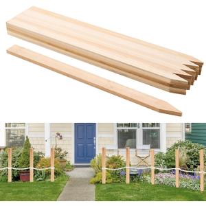 VEVOR Wooden Garden Stakes, 25 Pcs 36 x 0.5 x1.5 in Survey Grading Stakes, Garden Ground Stake with Sharp Point, Fir Wood Plant Support Stake, Sign Posts for Silt Fence Backyard Boundaries Baselines
