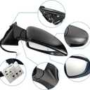 Right Passenger Side Door Mirror For Honda Accord LX, Sport 2018-2022 Power Non-Heated No-Turn signal Match to Black Paint Replaces HO1321328 76208-TVA-A02 (3pin)