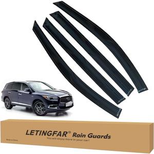 Window Visors Rain Guards for Infiniti QX60 & JX35 2013 2014 2015 2016 2017 2018 2019 2020 2021 Accessories, Wind Deflectors Vent Shades for Infiniti QX60 & JX35