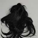 Black wig with bangs Layered Wigs for white Women black hair wig Synthetic Wigs Flow out Curl for White Women (Black)