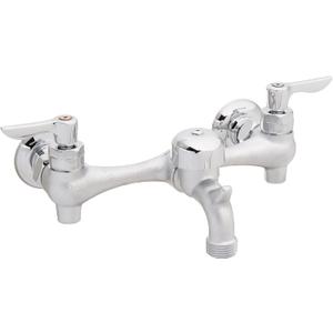 American Standard 8350243.004 Service Sink Faucet, 3 Inch Vacuum Breaker Spout, Supply Stops, Rough Chrome