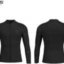 GoldFin Mens Wetsuit Top, 3mm Wetsuits Men Neoprene Jacket Long Sleeve Wet Suits for Water Sports Diving Surfing Kayaking Swimming Black-print, XX-Large