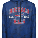 FOCO NFL Men's Officially Licensed Established Wordmark Camo Performance Throwback Team Color Pullover Sweatshirt Hoodie, Size L