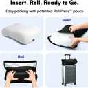 Cushion Lab Travel Deep Sleep Pillow  Compact Memory Foam Neck Pillow for Sleeping, Portable Pillow for Hotels, Camping, Side & Back Sleepers, On-The-Go  Black