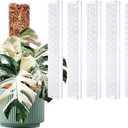 D Shape Sphagnum Moss Pole for Climbing Plants - 6 Pcs 17 Inch Plastic Stackable Plant Support, Designed for Monstera & Indoor Plants with Enhanced Stability