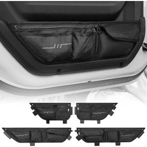 JOYTUTUS Car Door Storage Pockets Compatible with Wranlger JL & Gladiator JT, Front & Rear Door Side Insert Organizer, 4 Packs