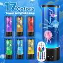 Jellyfish Lamp, Mothers Day Gifts, Jellyfish Tank Mood Light, Table Lamp for Home Decor, Relaxation and Sleep, Jellyfish Aquarium with 17 Colors Changing, Birthday Day Gifts for Women, Kids