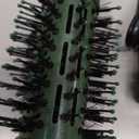 Mini Travel Blow Dryer Brush for Short to Medium Hair, 2 Inch Oval Hot Air Brush with Ceramic Coating, 3 Heat Settings for Smooth, Voluminous Blowouts, 120V (Green)