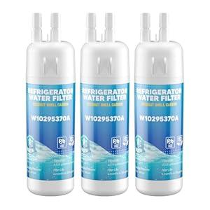 WXOXIMI W10295370A Water Filter Replacement, Compatible with EDR1RXD1, Filter 1, EDR1RXD1B, W10295370, WHR1RXD1, KAD1RXD1, P4RFKB2, P8RFWB2L, 46-9930, 46-9081, 3Pack