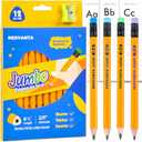 REDVANTA Pre-sharpened Jumbo Pencils #2 for Toddlers, Triangular Fat pencils with Erasers for Preschoolers, Beginners, Kindergarten, School 7 Count