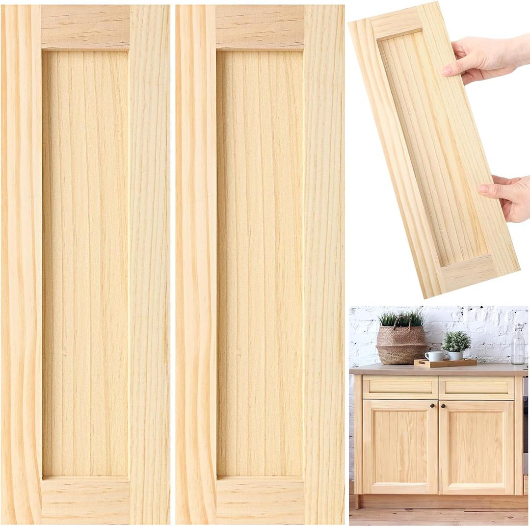 Cinnvoice 2 Pcs 17.5'' Wx6'' H Unfinished Kitchen Drawer Front Replacement