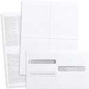 100 W2 Forms 2025 with Envelopes, Blank W2 4 UP Tax Forms, Compatible with QuickBooks, Sage and other programs, Ideal for E-Filing, Laser or Inkjet Printers, 100 Sheets and 100 Self Seal Envelopes