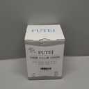 FUTEI Valentine's Day Hot Pink Decorative Throw Pillow Covers 20x20 Inch Set of 2, Square Soft Faux Rabbit Fur Thick Striped Cushion Cover,Winter Home Decor for Couch Bed Living Room