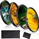 82mm Close-up Filter Set(+1,+2,+4,+10), Professional Macro Filter for Camera Lens