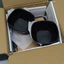 Melamine Dinnerware Set - 12 pcs Melamine Plates Indoor and Outdoor use Matte Black Plates and Bowls Dinnerware Sets Summer Fall Camping Dish Set for 4 Dishwasher Safe（Square）