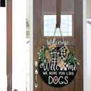 Myfolrena Wreath Hanger (Bronze-1 Pack) - Stainless Steel Adjustable Door Hanger for Front Door, 15-24inch, 20lb Weight Capacity