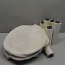 Wang Xin Three Layer Cat Tree with Cat Condo Scratch Pad and Two Hammocks,Beige (Small)