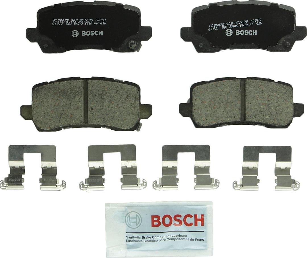 BOSCH BC1698 QuietCast Premium Ceramic Disc Brake Pad Set - Compatible with Select Acura MDX, RLX, TLX; Honda Odyssey; REAR