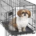 MidWest Homes for Pets 22-Inch iCrate Folding Dog Crate with Divider Panel, Leak-Proof Tray & Secure Latches – Metal Wire Kennel for XS Breeds – Portable, Durable & Easy to Assemble