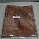 Leather 3 Ring Binder Fits 8.5"x11" Letter Size Paper, 1 Inch Round Ring Binder Holds 200 Sheets, Notepad Paper Cover Loose Leaf Organizer, Brown Tree