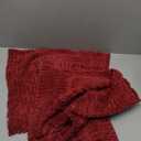 MIULEE Christmas Burgundy Corduroy Decorative Throw Pillow Covers Pack of 2 Soft Striped Pillows Pillowcases with Broad Edge Winter Modern Boho Home Decor for Couch Sofa Bed 18x18 Inch