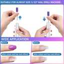 Cellentool 25Pcs Nail Drill Bits Set, 3/32 Inch Tungsten Ceramic Diamond Carbide Nail Drill Bits for Acrylic Gel Polish, Cuticle Efile Remover for Manicure Pedicure