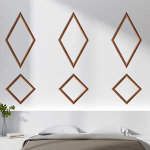 3 Set Peel and Stick Wall Molding Kit, Premade Accent Molding Wainscoting Panel for Interior Wall Moulding Decor, Ready to Assemble Wainscoting Accent Panel, 30 x 16.5 Inches(Wood Color)