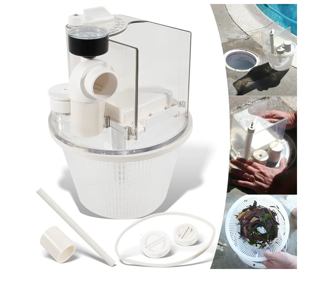 Sixcow R211100 Vac-Mate Pool Cleaner Dispenser Box, Multi-Function Vacuum Skimmer Attachment