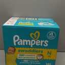 Pampers Swaddlers Diapers, Size 0 (up to 10 lbs), 140 Count, Absorbent, Keeps Baby Dry and Comfortable, Skin Safe Disposable Baby Diaper