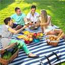 Extra Large Picnic Blankets Portable 80x81 Oversized Waterproof Sandproof Outdoor Beach Blanket Camping Grass Mat Travel Essential Camper Accessories Glamping Items Hiking Supplies Hiker Necessities