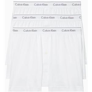 Calvin Klein Men's Cotton Classics 3-Pack Knit Boxer (Medium, 3 White)