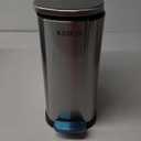 2.6 Gallon Slim Bathroom Trash Can with Soft Close Lid, 10L Stainless Steel Garbage Can with Removable Liner Bucket, for Narrow Spaces,Bathroom, Bedroom (Silver)