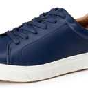 Amazon Essentials Men's Low Top Classic Sneakers (9.5, Navy)