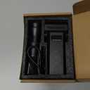 Rechargeable Cordless Electric Air Duster -150000RPM Turbo Jet Blower Gun with Light, Mini Cleaner for PC, Keyboard, Car & Outdoor (A) Black