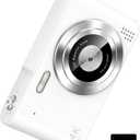 Digital Camera, Camera for Kids, UHD 4K 48MP Point and Shoot Digital Cameras with 64GB SD Card and 16X Digital Zoom Anti Shake, Compact Portable Small Gift for Boys Girls Students,White
