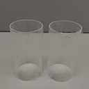 2 Pcs Glass Cylinder Vases Elegant Plant Containers, 6 Inch Tall Clear Bulk Flower Vase, Cylinders Candle Holder for Home Table Centerpiece Kitchen Wedding Decor