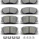 D1210 D1212 8pcs Ceramic Front Rear Brake Pads With Clips Fit For 2010-2012 For Lexus HS250h,2006-2018 For Toyota RAV4