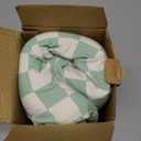 Tiny Twinkle Toddler Pillow with Fitted Pillowcase | Ergonomic Shape with Resilient, Cloud-Like Memory Foam for Comfortable Sleeping | Kids Travel Pillows (Sage Checkers)