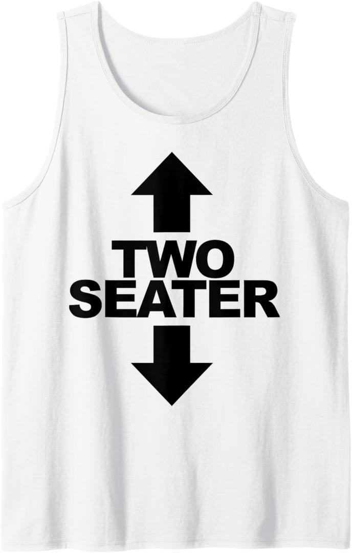 Two Seater Funny Adult Humor Two Seater Tank Top (X-Large)