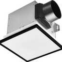 Tech Drive Bathroom Exhaust Fan with Light,80CFM 1.5Sone,Super Quiet Bathroom Ventilation Fan,1000lm Dimmable 3CCT LED Light 3000K/4000K/5000K Selectable, Energy Star Bath Fan, Decorative Black Trim