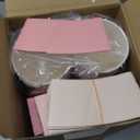 48 Pcs 12 oz Disposable Coffee Cups with Lids and Sleeves Bulk, Insulated Hot Chocolate Paper Cup for Hot and Cold Beverage Water Juice Cocoa Tea Party Restaurants Travel Supplies (Gradient Pink)