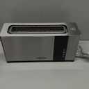 Mueller UltraToast Full Stainless Steel Toaster 2 Slice, Long Extra-Wide Slots with Removable Tray, Cancel/Defrost/Reheat Functions, 6 Browning Levels with LED Display, Housewarming Gifts New Home
