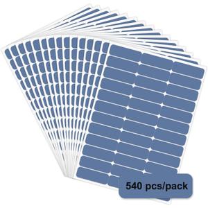 540pcs Multi-Use Removable Labels, Waterproof Blank Label Stickers for Water Bottles, Home Storage and School Daycare Name Tag (Blue)