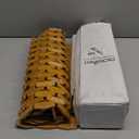 GOBAM Rollable Bamboo Bathroom Floor Mat - Non-Slip Bathtub Mat for Spa, Sauna, Kitchen, Outdoor Shower, RV, Water-Resistant Wooden Shower Mat - Natural, 23.6 x 15.7 inch (Lattice)