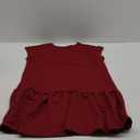 Women's Short Dress Crew Neck, Size M, Red Color