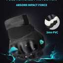 Tactical Gloves for Men, Shooting & Motorcycle Gloves with Hard Shell Knuckle Protection & Leather Palm for Airsoft Motorcycle Cycling Paintball Sports Climbing Training Hunting, Size: M-L