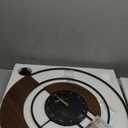 Modern Walnut Marble Dial Wall Clock, Large Wood Metal Frame Silent Non Ticking Wall Clocks for Living Room, Bedroom Decoration, Contemporary Home Wall Decor Gift Idea, 26.4 in