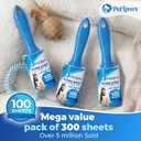 2 x PetLovers Extra Sticky Lint Roller Value Set 300 Sheets for Pet Hair Removal, Dog and Cat Lint Remover 3 Pack