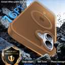 Magnetic for iPhone 16 Case, [Compatible with MagSafe][Military-Grade Drop Protection][Anti-Yellowing] Shockproof Protective Translucent Matte Cover for iPhone 16 Phone Case,Brown